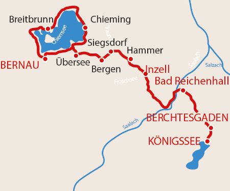 Chiemsee - Königsee Karte