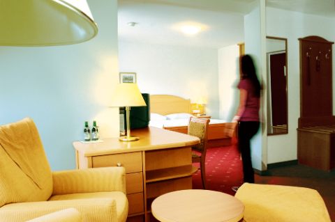 Hotel Post Traunkirchen Blick in das comfortable Doppelzimmer