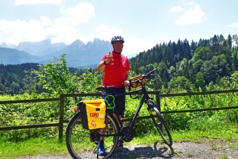 Jörg Thamer am Alpe-Adria-Radweg