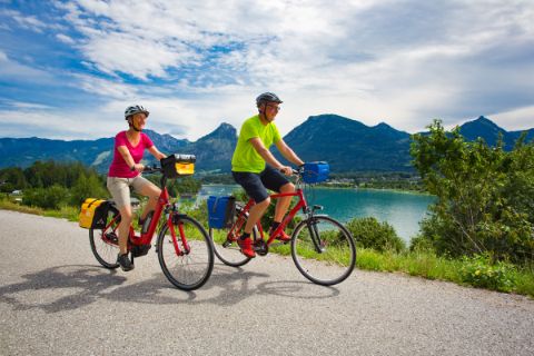 Radfahrer auf der Zehn Seen-Rundfahrt