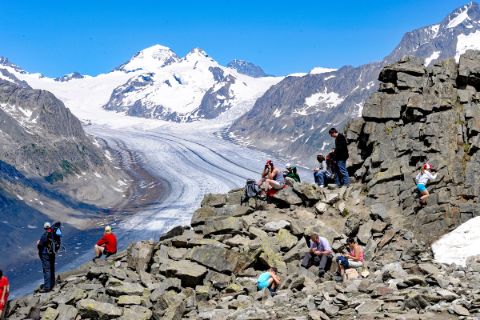 Atemberaubender Blick auf den Aletschgletscher