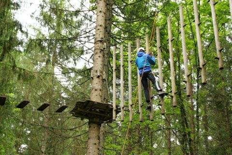 Kletterspaß im Waldseilgarten in Bayern