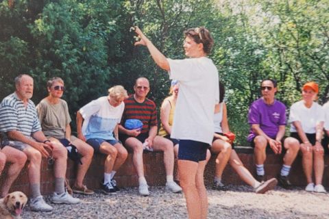 Eurobike-Mitarbeiterin Claudia als Reiseleiterin in den 90er-Jahren