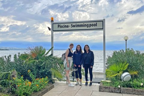Access to the swimming pool at Hotel Lido International on Lake Garda