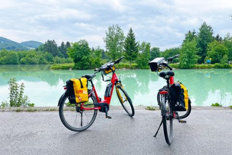 Bikes on the Salzach in Puch