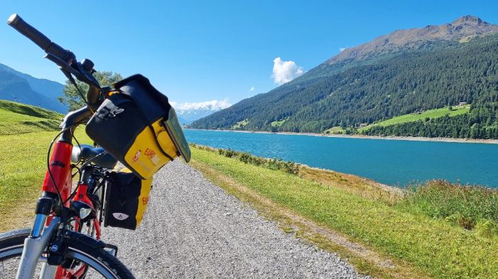 Eurobike rental bike on the Adige Cycle Path