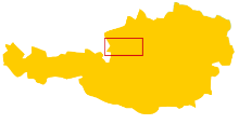 Yellow map of Austria