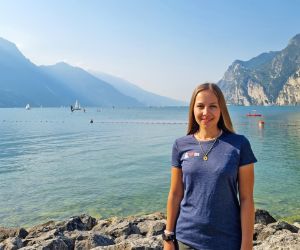 Vanessa am Gardasee - dem Ziel ihrer Radreise