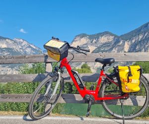 Eurobike e-bike against a mountain backdrop