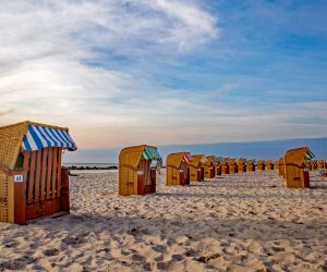 Beach chairs at the Baltic sea