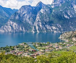 View over the mountains and Lake Garda