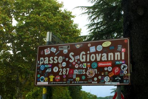 Ortsschild von Passo San Giovanni