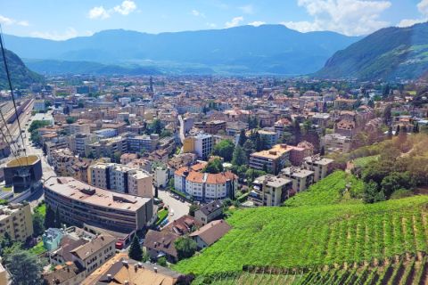 View of Bolzano from the cable car