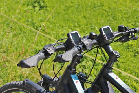 E-Bike-Lenker mit Fahrradcomputer