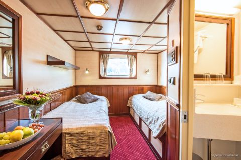 Interior view of a cabin on the MS Florentina