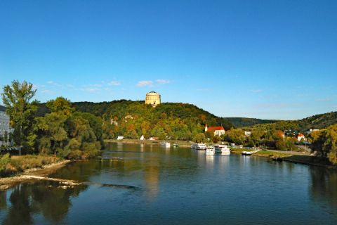 View over Kelheim at the river Danube