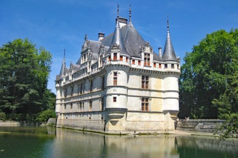 Blick auf das Schloss Azay-le-Rideau