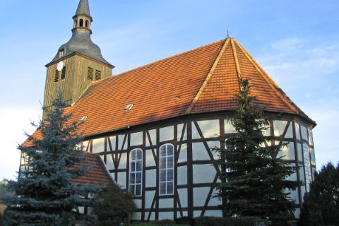Half-timbered church in Schlepzig
