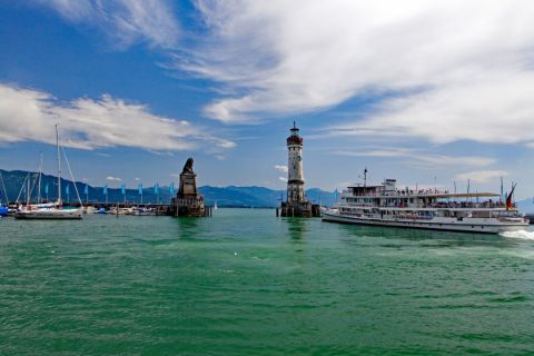 Ship in the port of Lindau