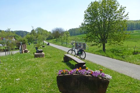 Bike break on the Lahn cycle path