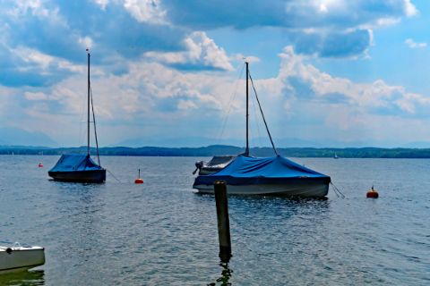 <br/>Boats on Lake Starnberg