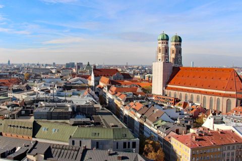 View to the Frauenkirche in Munich