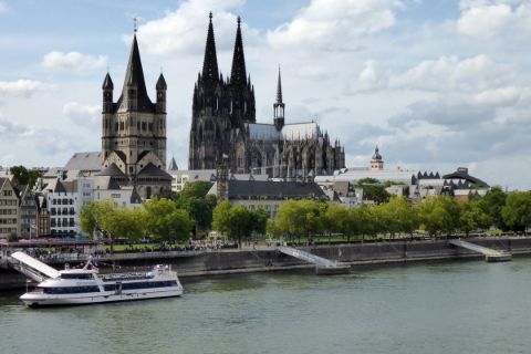 Cathedral of Cologne with River Rhine