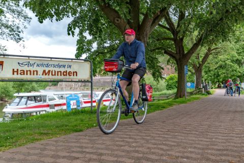 Radfahrer in Hann Münden