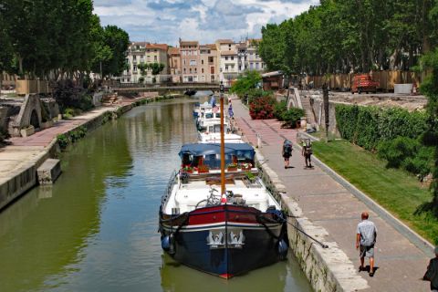 Boats on the Canal du Midi