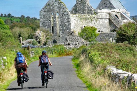 An old stone ruin along the cycle path