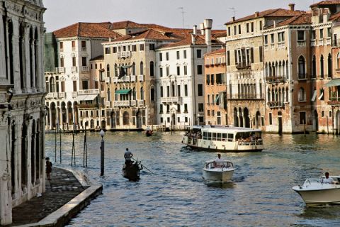 View into a channel in Venice