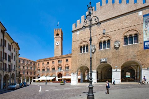 Blick auf Piazza in Treviso