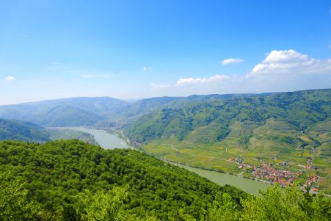 Panoramic view over the unspoiled Wachau landscape