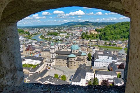 Blick auf den Dom und die Altstadt von Salzburg