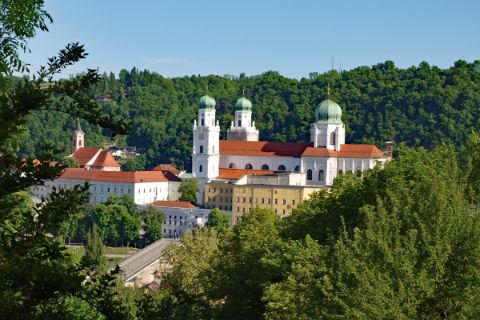 View over the St. Stephan cathedral in Passau