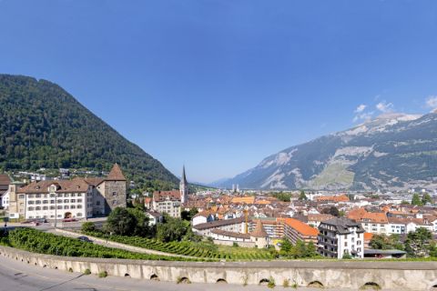 Panorama view of Chur