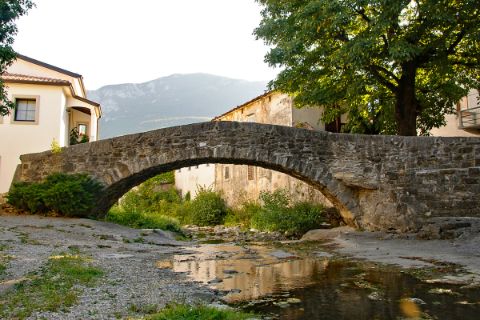 Old stone bridge in Slovenia