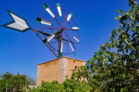 Wind wheel on tower