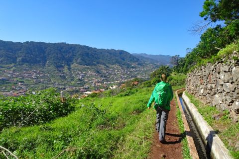 Hiking along unspoilt Levada trails high above Machico