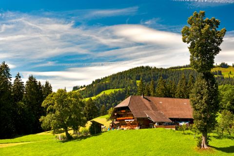 Typisches Schweizer Landhaus