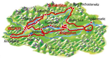 Map Carinthian Lakes