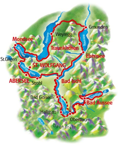 Map Salzkammergut Loop Tour