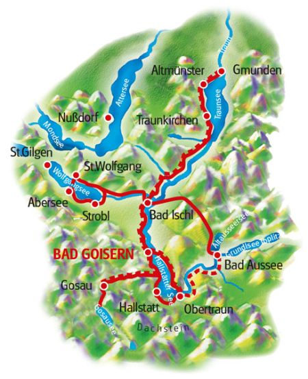 Map Salzkammergut - based in one hotel