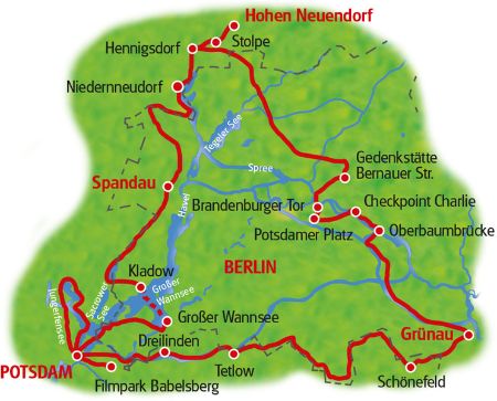 Map Berlin Wall Cycle Path