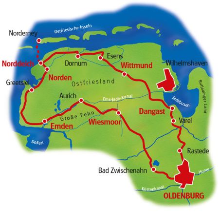 Map Eastern Friesland Impressions