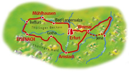 Karte Thüringer Becken