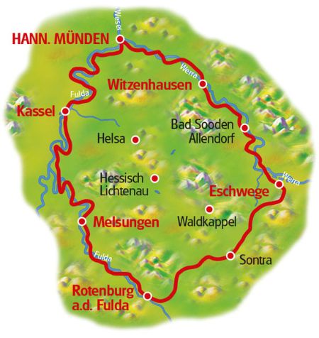 Map Werra and Fulda