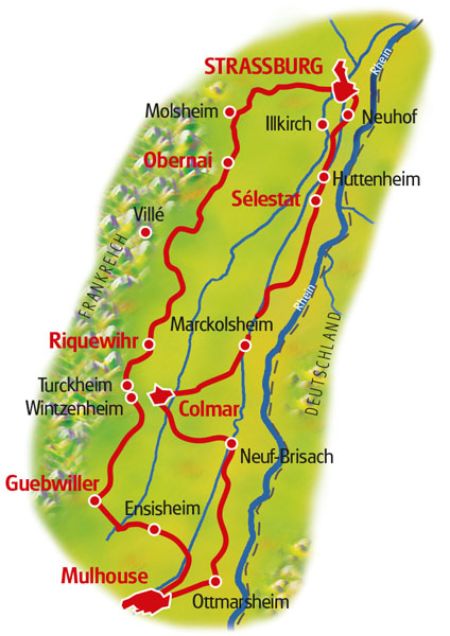 Map Picturebook Alsace