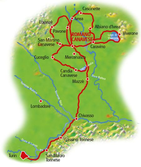 Karte Piemont Sternfahrt