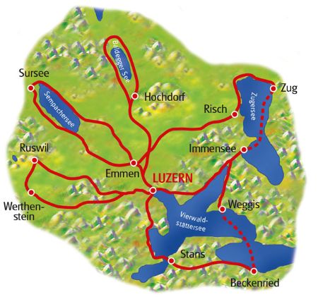 Map Lucerne - based in one hotel